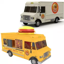 Burger Trucks Collection 3D model
