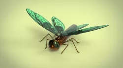 Butterfly mechanical steampunk 3D model