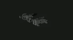 Cannons - only models Low-poly 3D model