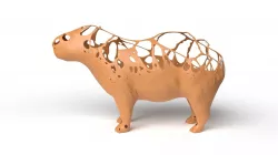 Capybara Dust Voronoi Low-poly 3D model