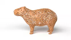 Capybara Voronoi Low-poly 3D model