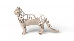 Cat Dust Voronoi Low-poly 3D model