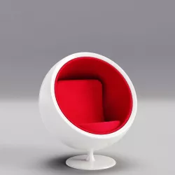 Chair Ball Furniture Cartoon Hi Tech Style 3D model