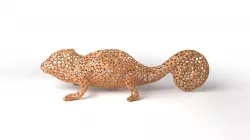 Chameleon Voronoi Low-poly 3D model