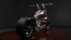 Chopper skull fire 3D model
