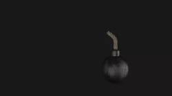 Classic bomb Low-poly 3D model