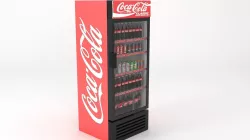 coca cola fridge display 3d model  Low-poly 3D model