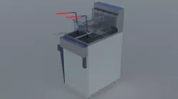 Commercial Gas Deep Fryer 3D model