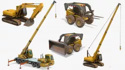 Construction Vehicles Pack 2 Low-poly 3D model