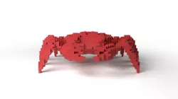 Crab Minecraft Voxel Low-poly 3D model