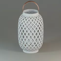 Criss-Crossed metalic lantern 3D model