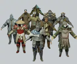 Dark Fantasy Protagonist Pack Low-poly 3D model