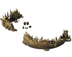 Death Desert - Broken Wall 3D model