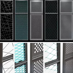 Decorative metal lattices - Rhombus 3D model