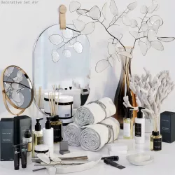 Decorative set AIR Low-poly 3D model