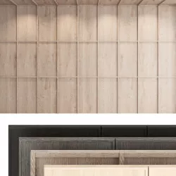 Decorative wall panel set 16 3D model