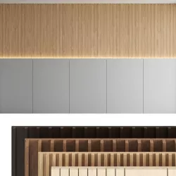 Decorative wall panel set 18 3D model