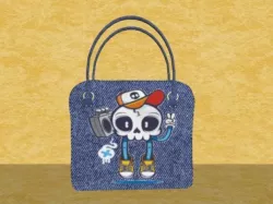 denim shoulder bag 3D model