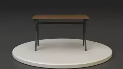 Desk Work Table Low-poly 3D model