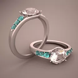 Diamond Engagement Ring 3D model