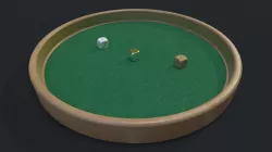 Dice track  and dices Low-poly 3D model