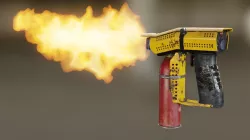 DIY Small Flamethrower  Low-poly 3D model