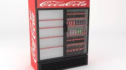 double door coca cola fridge 3d model  3D model