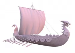 Drakkar Viking Ship 3D model