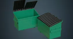 Dumpster 2A Low-poly 3D model
