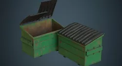 Dumpster 2C Low-poly 3D model