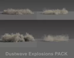 Dust wave Explosions PACK VDB 3D model