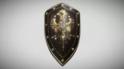 Eagles Medieval Battle Shield Low-poly 3D model