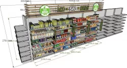 Eco bio vegan shelving 3D model