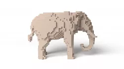 Elephant Minecraft Voxel Low-poly 3D model