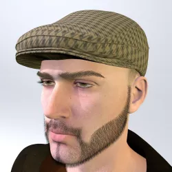 English Tweed Flat Cap Package  Low-poly 3D model