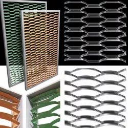 Expanded metal stainless - radial and arc 3D model