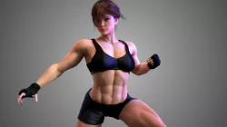 Female Asian BOX - MMA Fighter  3D model