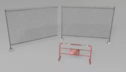 Fences Low-poly 3D model