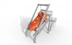 FREE-FALL LIFEBOAT Low-poly 3D model