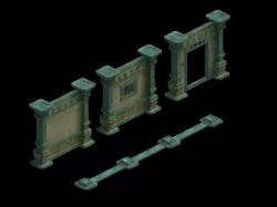 Game Model - Palace Palace gorgeous palace wall 1 3D model