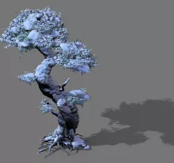 Game Models - Snow - Trees 02 3D model
