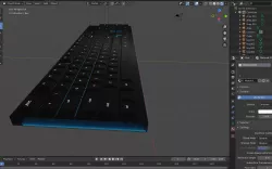 Gaming Keyboard Low-poly 3D model
