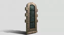 Generic Castle Window Low-poly 3D model
