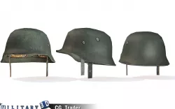 German Soldier Helmet Lowpoly 3D Model Low-poly 3D model
