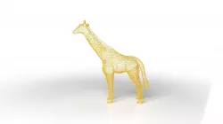 Giraffe Voronoi Low-poly 3D model