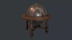Globe - Vintage Globe - Pirate Prop - Ship Prop  Low-poly 3D model