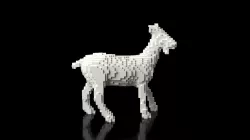 Goat Minecraft Voxel Low-poly 3D model