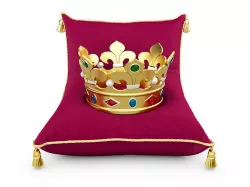 Gold crown with jewels 3D model