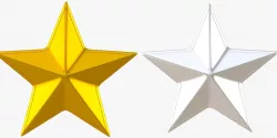 Golden Star And Silver Star 3D model