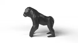 Gorilla Low Poligonal Low-poly 3D model